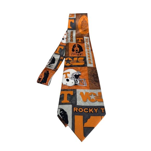 Vtg EAGLES WINGS Tennessee VOLS UT Pride Honor Smokey Silk Necktie Tie - Picture 1 of 6